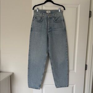 AGOLDE High Rise Tapered Baggy Jean in Dimension